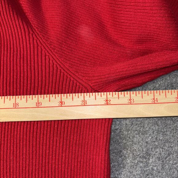 Lauren Ralph Lauren womens Sz 3X Red Ribbed Turtleneck - Picture 5 of 10